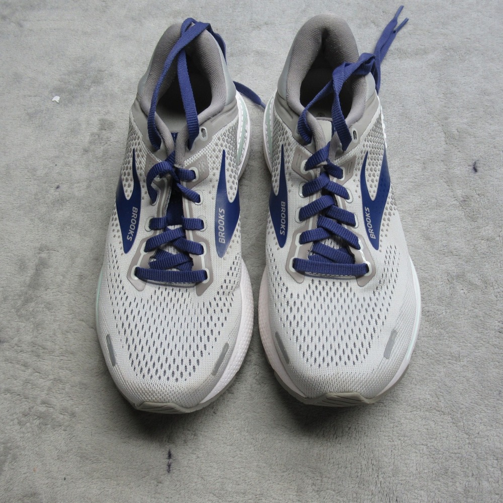 Brooks Women Running Shoes 7 B White Adrenaline GTS 22‎ Lightweight LIGHTLY USED - Picture 2 of 15
